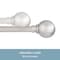 Kenney Mfg Kenney Mercer 3/4" Standard Decorative Window Curtain Rod, 36-66", Brushed Nickel KN80102NP - alternate 4